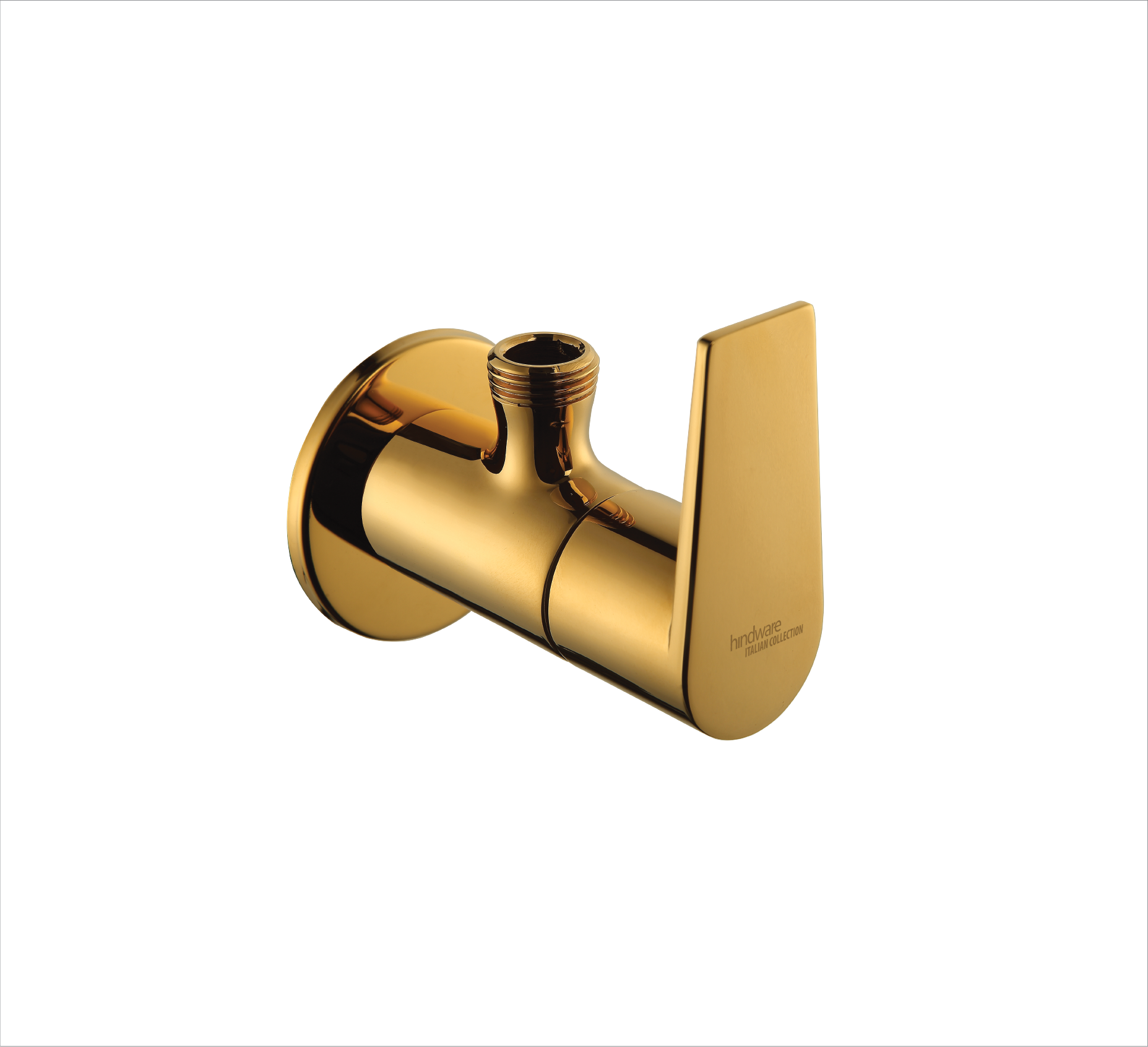 ANGULAR STOP COCK WITH WALL FLANGE IN GOLD-by Hindware Italian Collection,Hues