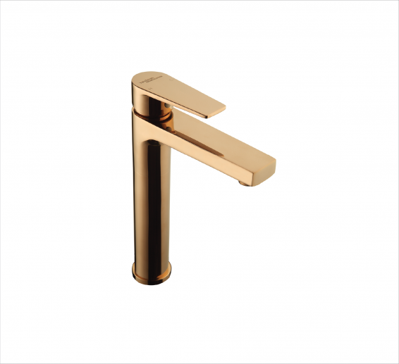 Element single lever basin mixer Tall tap w/o popup waste in Rose gold -by Hindware Italian Collection,Hues-F360012RGD