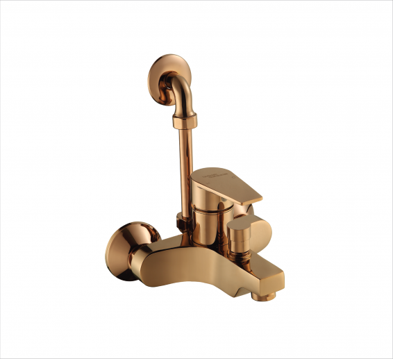 BATH & SHOWER MIXER WITH PROVISION OF OVERHEAD SHOWER IN ROSE GOLD -by Hindware Italian Collection,Hues-F360019RGD