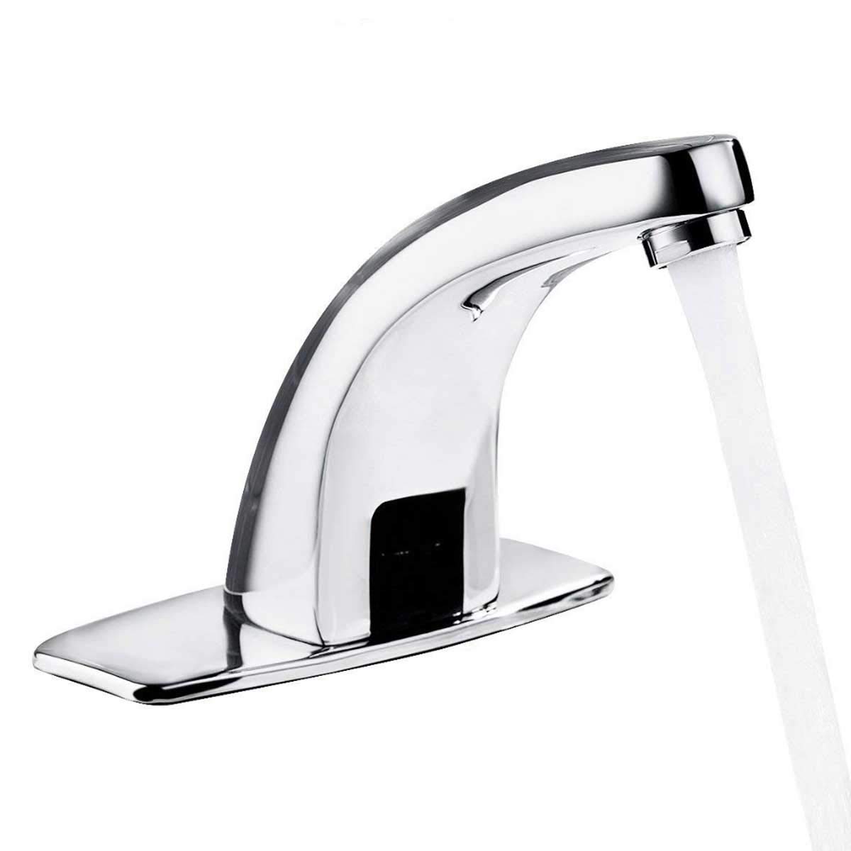 MizMo Touchless Brass Sensor Premium Tap Faucet(Ac/Dc), Silver, Chrome Finish, Touchless Faucet Adapter With Foam Flow Water Chrome Plated, (Sense-One) (Chrome Finish)