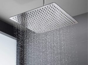 Bliss Rain Shower Head 16 Inch, Black Square Modern Ultra Thin 304 Stainless Steel Large Rainfall Waterfall for high pressure Shower Head.