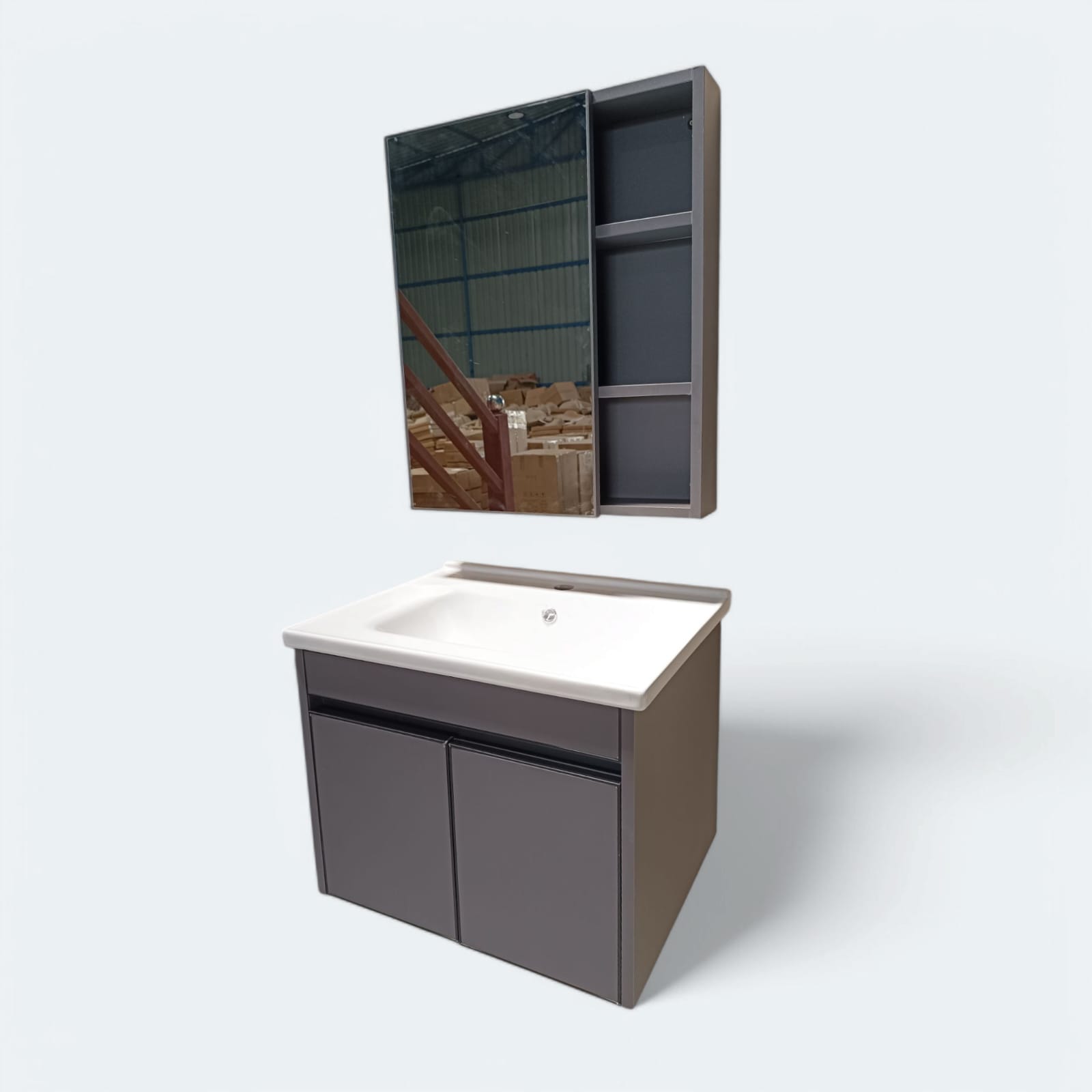 Mizmo Stainless Steel Vanity , S.S 304 , Best Quality , Black, 24″ , 600mm, 901 Model