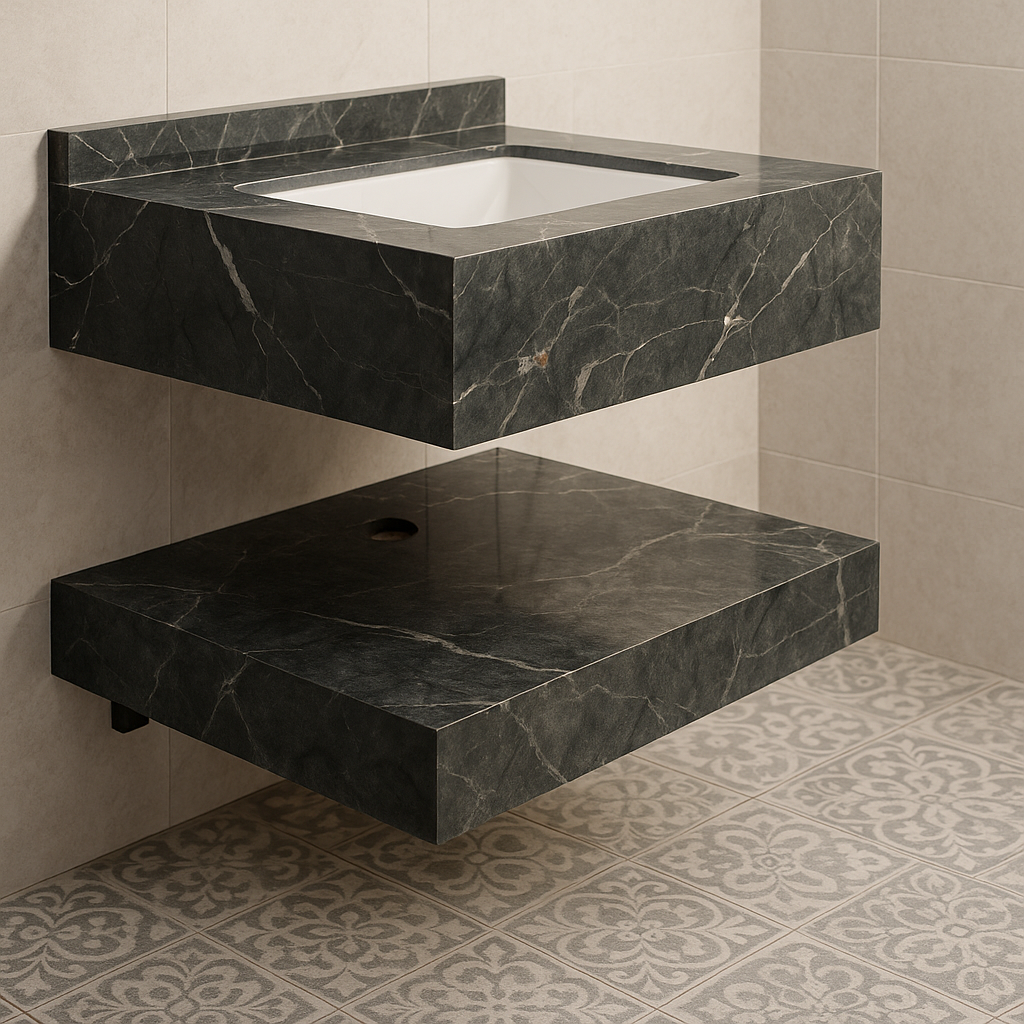 Mizmo Stone Vanity, Under Mount Basin , 24″, 600*500*200 mm, Model No. – 296042