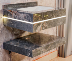 Mizmo Stone Vanity, Under Mount Basin , 24″, 600*500*200 mm, Model No. – 296042