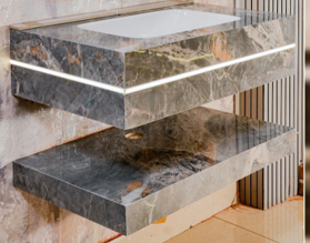 Mizmo Stone Vanity, Under Mount Basin , 32″, 600*500*200 mm, Model No. – 298042