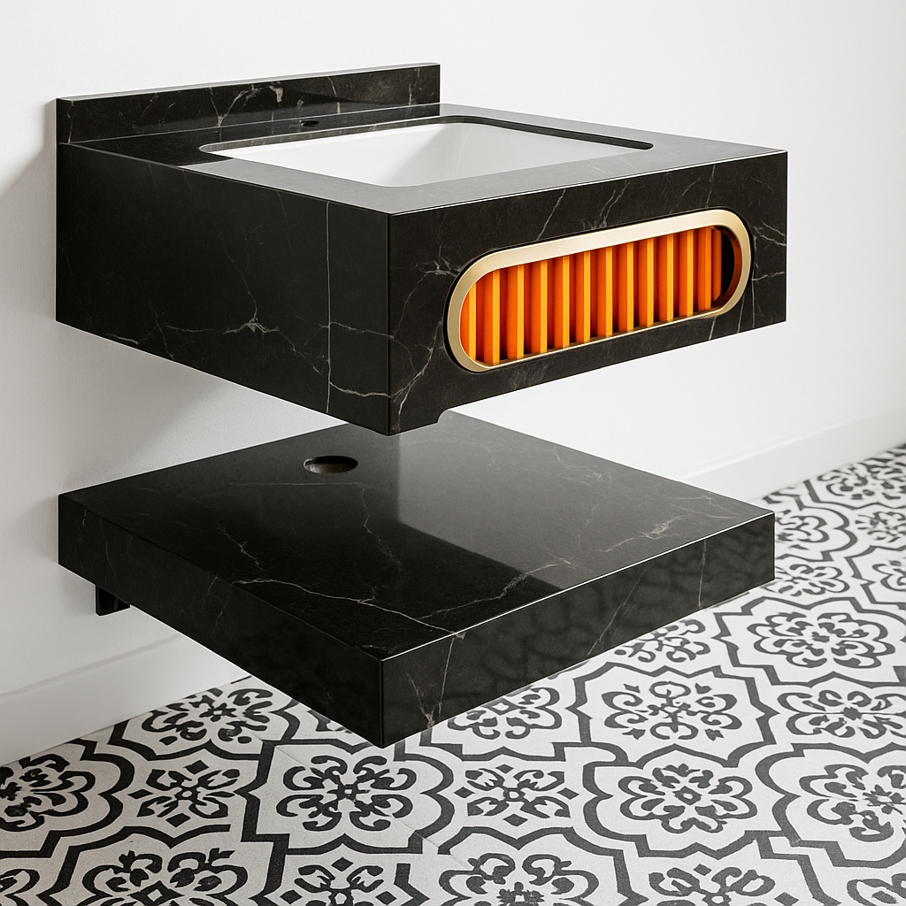 Mizmo Stone Vanity, Under Mount Basin , 24″, 600*500*200 mm, Model No. – 416051