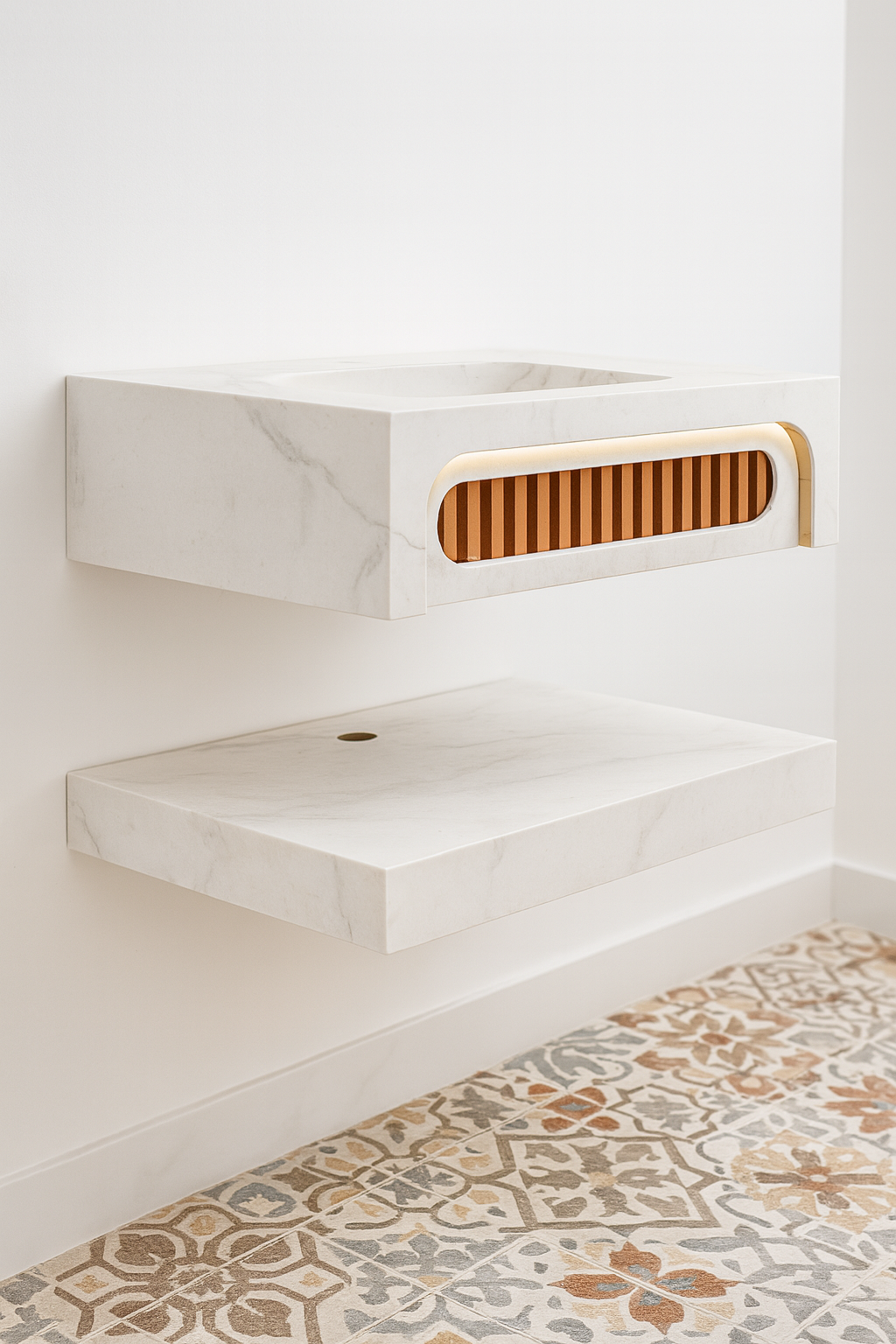 Mizmo Stone Vanity, Under Mount Basin , 32″, 600*500*200 mm, Model No. – 418001