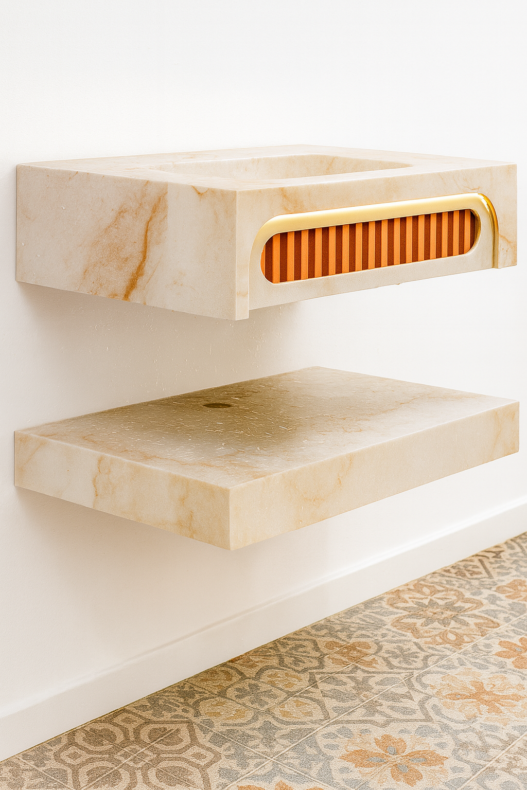 Mizmo Stone Vanity, Under Mount Basin , 32″, 600*500*200 mm, Model No. – 418023