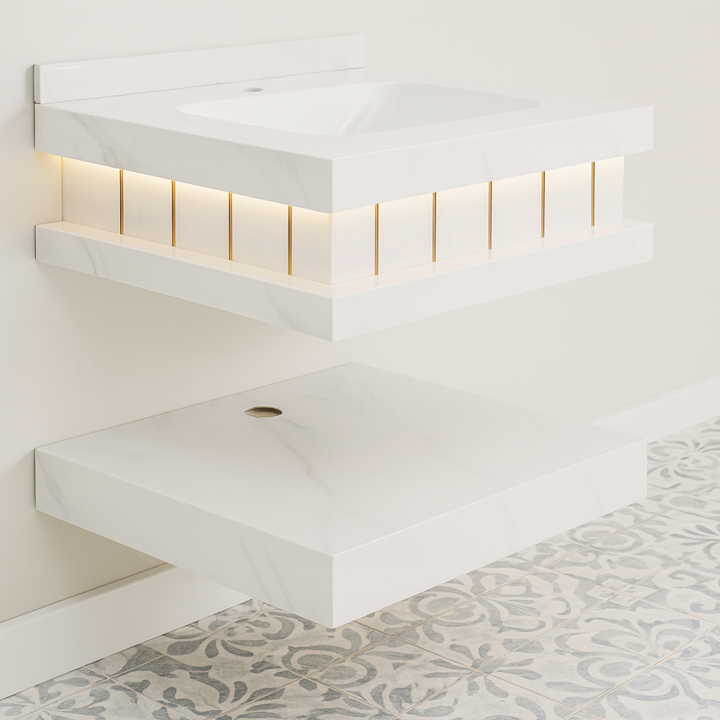 Mizmo Stone Vanity, Under Mount Basin , 24″, 600*500*200 mm, Model No. – 646001