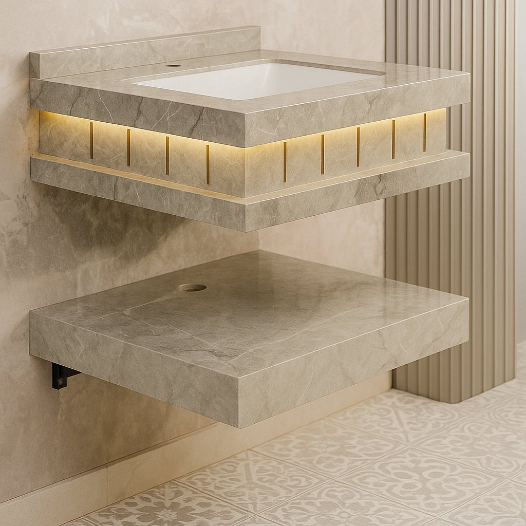 Mizmo Stone Vanity, Under Mount Basin , 24″, 600*500*200 mm, Model No. – 646023