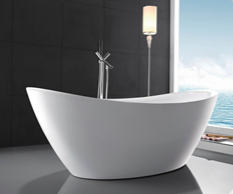 MIZMO Pure Acrylic Bathtub 1800×880×680 mm – Glossy White | Model KF723