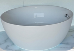 MIZMO Pure Acrylic Bathtub 1500×1500×600 mm – Glossy White | Model 603