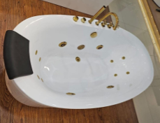 MIZMO Pure Acrylic Bathtub 1700×860×610 mm – Glossy White | Model CB-8002