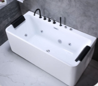 MIZMO Pure Acrylic Bathtub 1720×770×620 mm – Glossy White | Model KF-624