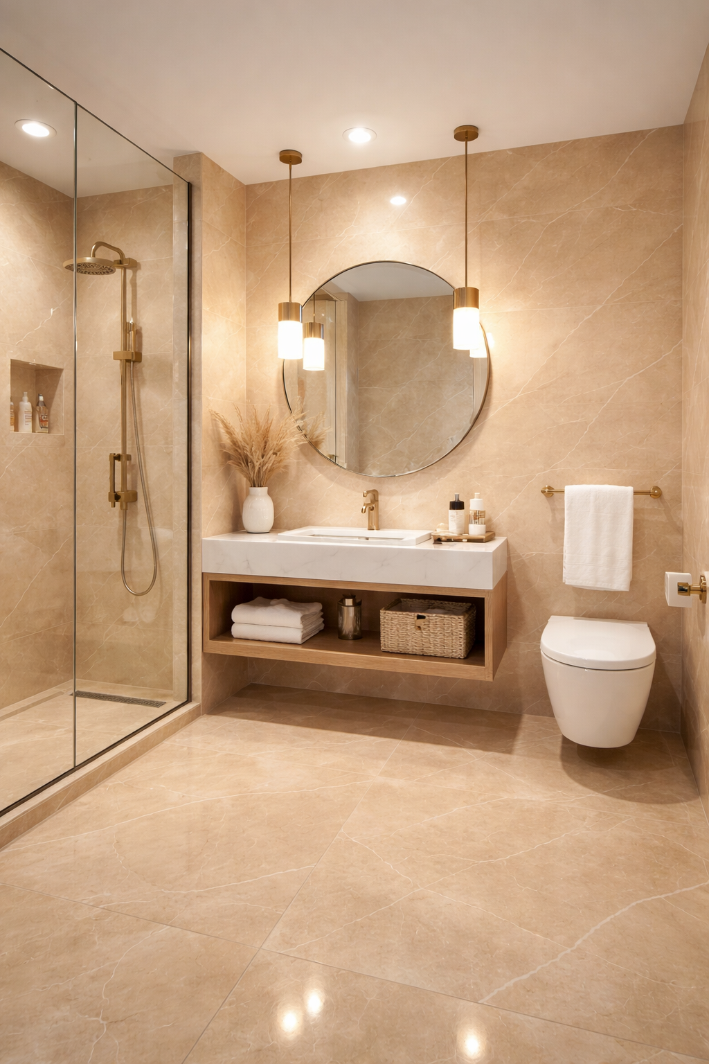 Mizmo, Bathroom Wall Tiles, Vitrified Tile, 2×4 Ft, 600x1200mm, Cato Brown