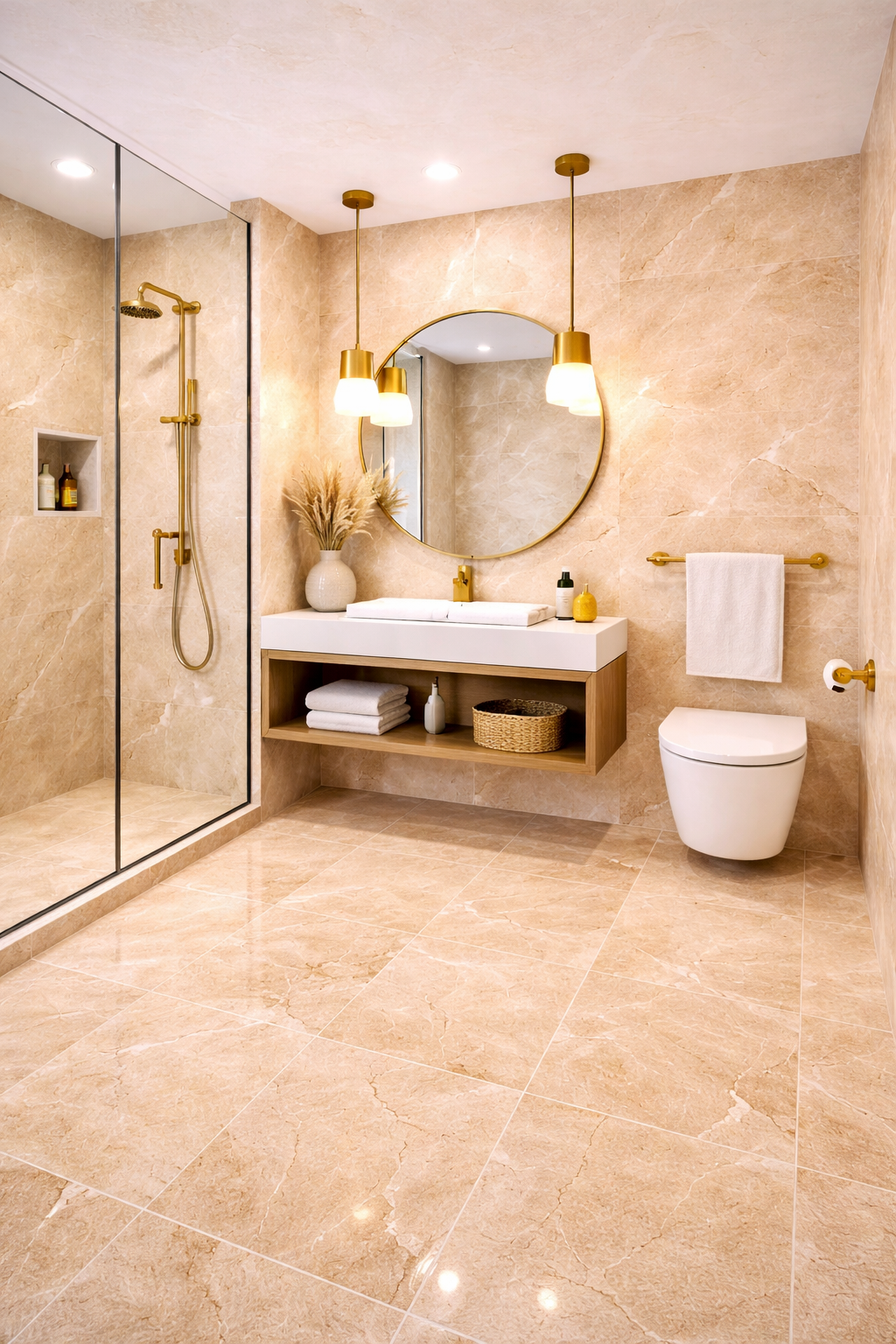 Mizmo, Bathroom Wall Tiles, Vitrified Tile, 2×4 Ft, 600x1200mm, RITON NATURAL